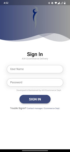 Android application AIH Delivery screenshort