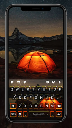 Android application Nature Starry Camp Keyboard Ba screenshort