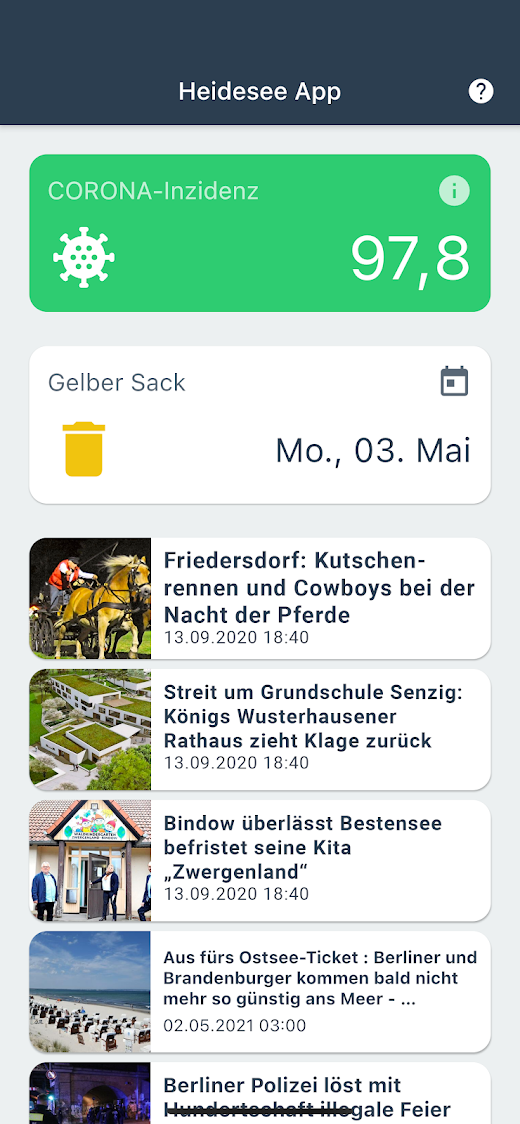 Android application Heidesee screenshot