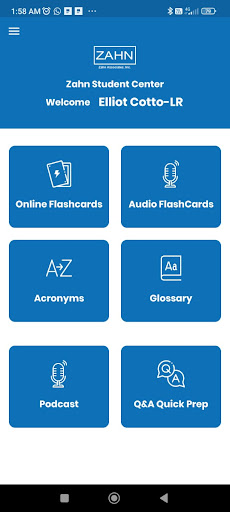 Android application Zahn Associates screenshort