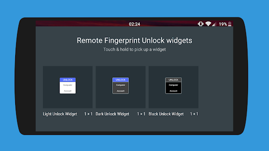 Remote Fingerprint Unlock Screenshot