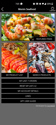 Monin Seafoods Screen 2