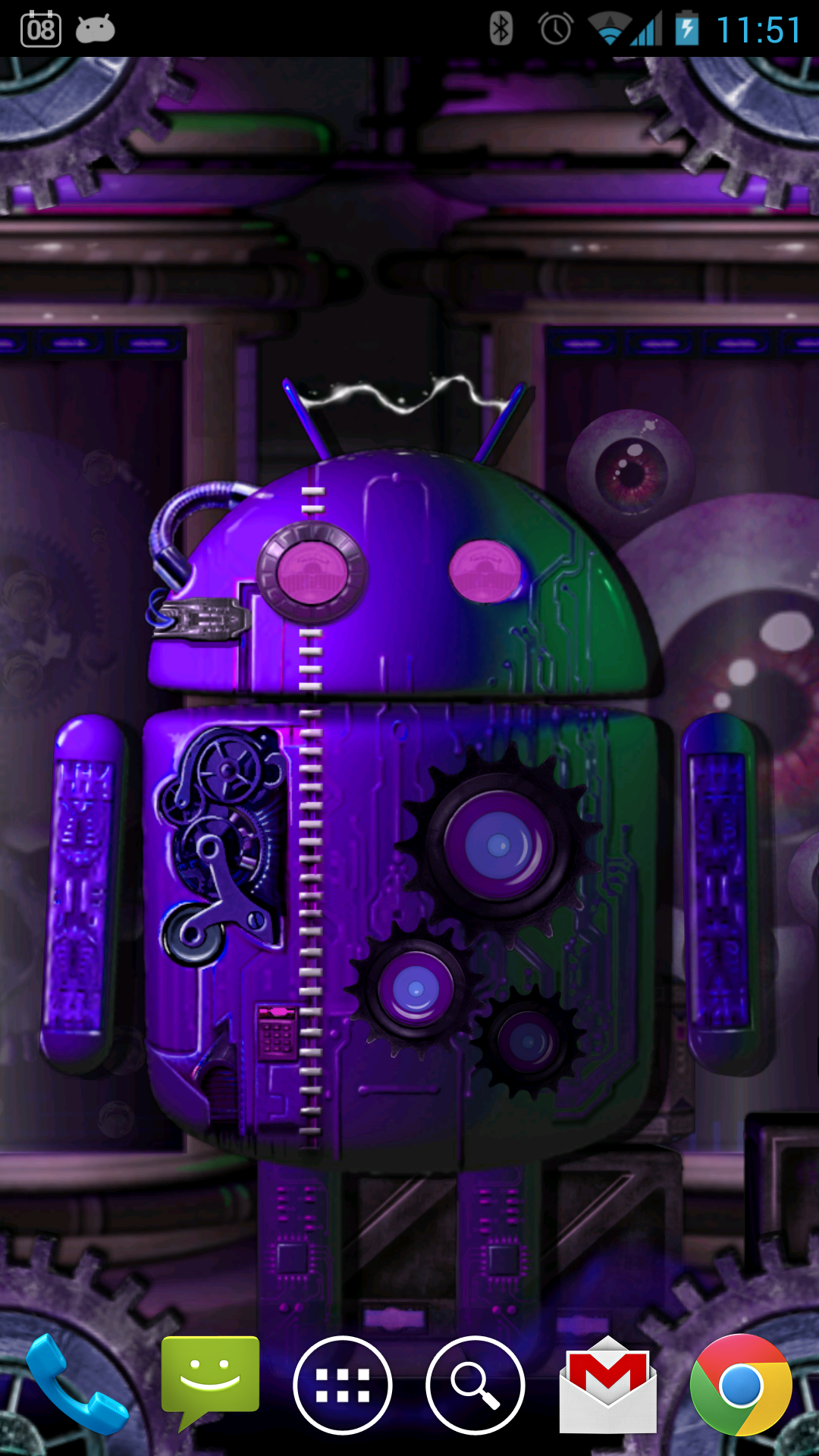 Android application Steampunk Droid Fear Lab LWP screenshort