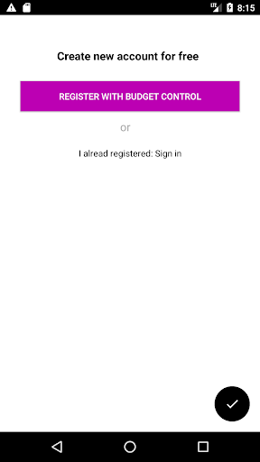 Android application Budget Control screenshort