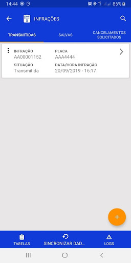 Android application AUTUA TALONÁRIO screenshort