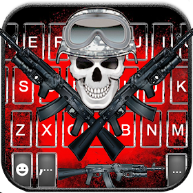 Armed Skull Keyboard Theme
