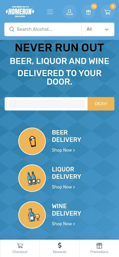 Android application HOMERUN Delivery screenshort