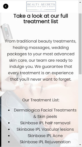 Beauty Secrets Screen 2