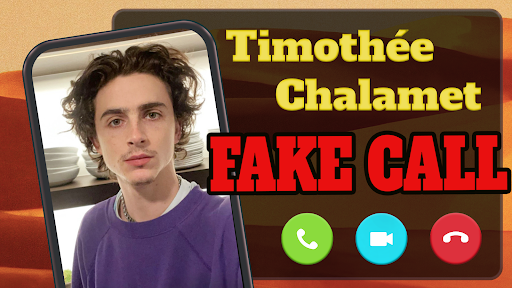 Android application Fake Call Timothee Chalamet screenshort