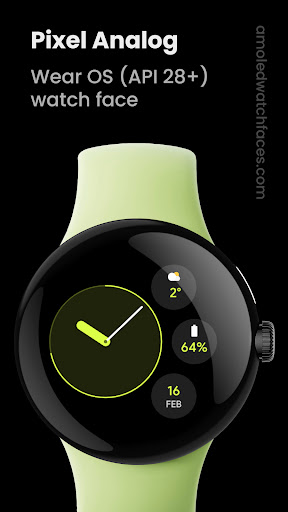 Android application Pixel Analog Watch face screenshort