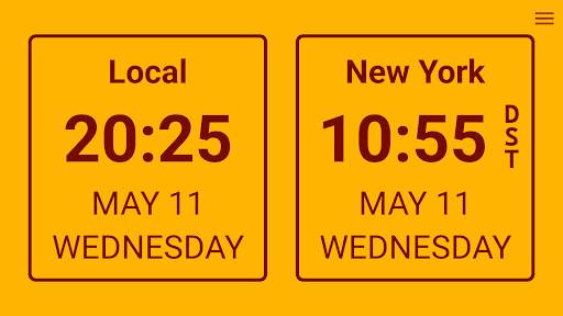 Screenshot of World Clock Dual Digital Clock