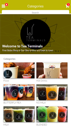 Tea Terminals Screen 2