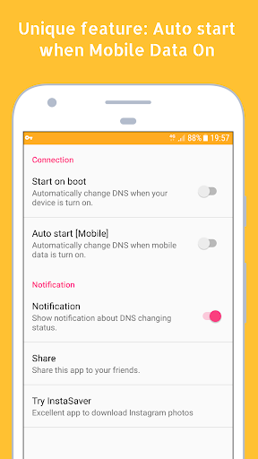 Change DNS Pro (No Root 3G, 4G Screen 2