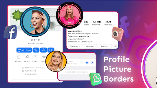 Profile Picture Border Frame 2.4.3 (Pro Features Unlocked) 1