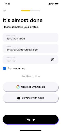 Quiz app Screen 2