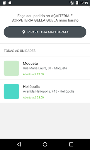 Android application Açaiteria Gella Guela screenshort