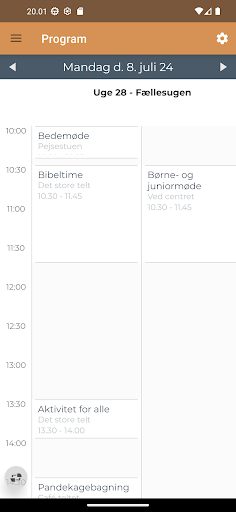 Android application Virksund Bibelcamping screenshort