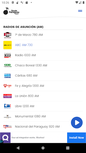 Android application DesdePy Radios del Paraguay screenshort