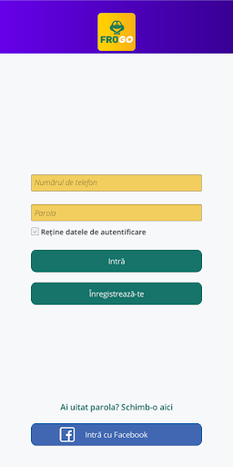 Android application Frogo Delivery screenshort