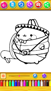 Cute Molang Coloring Pages