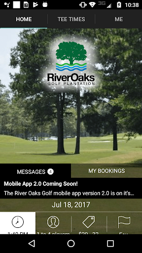 Android application River Oaks Golf Plantation Tee screenshort