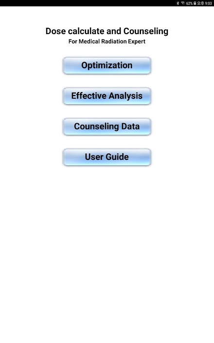 Medical radiation counseling - Screen 1