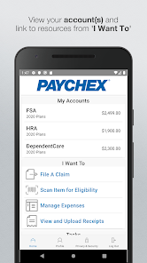 Paychex Benefit Account  screenshots 1