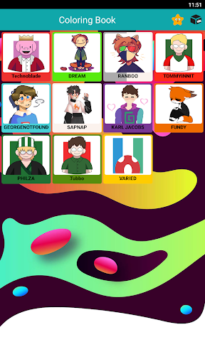 Android application Dream SMP coloring book screenshort