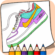 Glitter Sneakers and Shoes Coloring Book