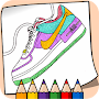Glitter Sneakers Coloring Book