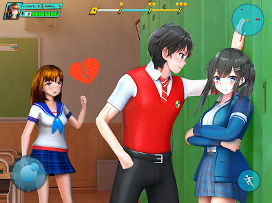 Captura 16 School Love Life: Anime Game android