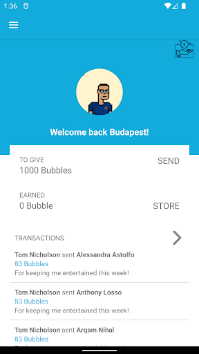 Android application Bubble Team screenshort