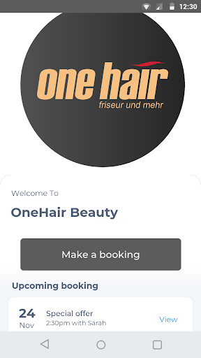 Android application OneHair Beauty screenshort