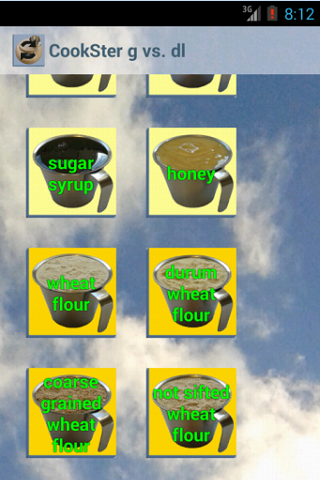 Android application g vs. dl CookSter screenshort