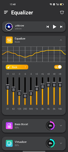 Android application Equalizer, Volume Bass Booster screenshort