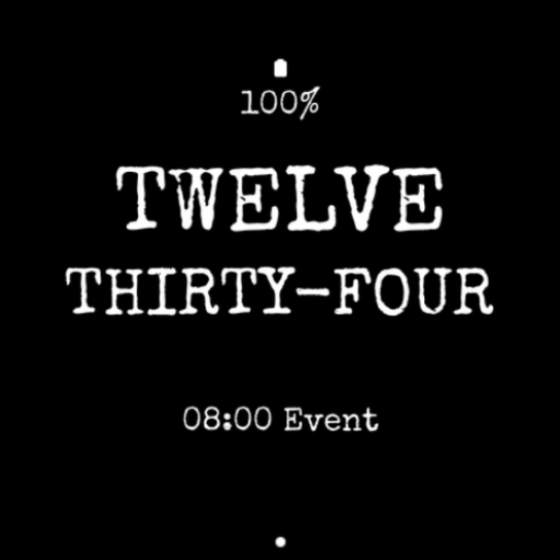 Text Watch Face Logo