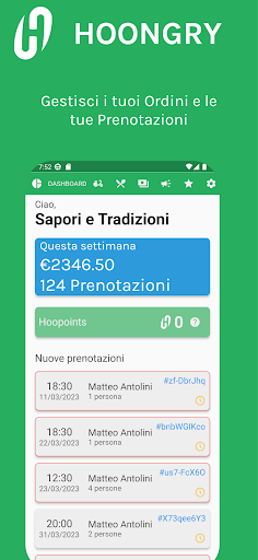 Android application Hoongry Restaurant screenshort