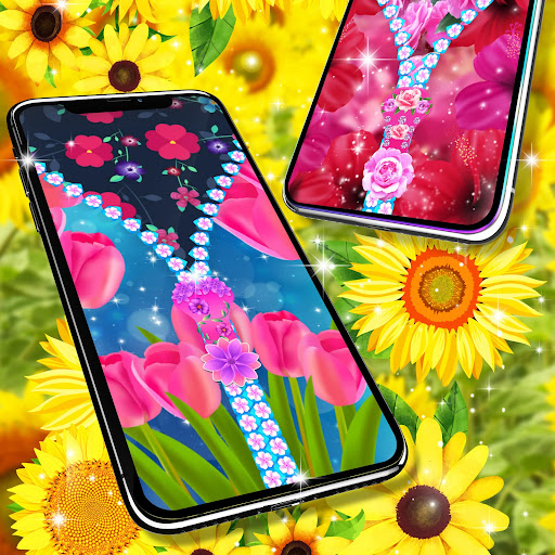Flower lock screen zipper Screen 2
