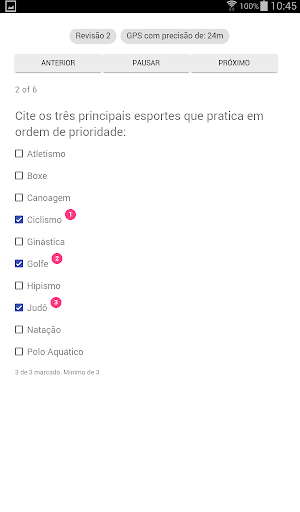 Android application Data Goal Formulários Offline screenshort