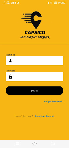 Capsico - Restaurant Partner Screen 2