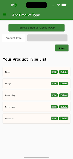 Android application Wingsandthingspizza Vendor screenshort