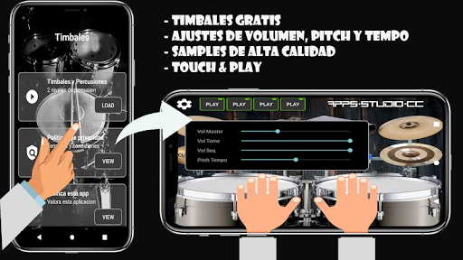 Android application Timbales Para Tocar Cumbia screenshort
