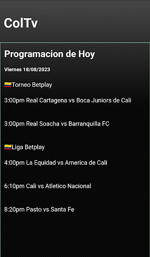 ColTv Play - Futbol Colombiano Screen 2