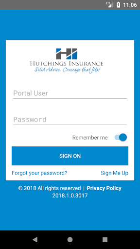 Android application Hutchings Insurance screenshort