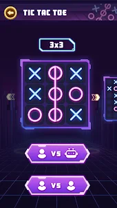 Tic Tac Toe 2 Player: XO Glow