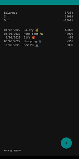Simple Expence Screen 2
