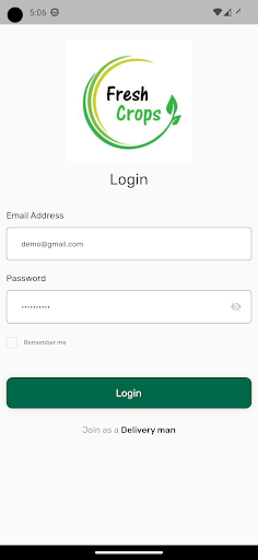 Fresh Crops Driver Screen 3