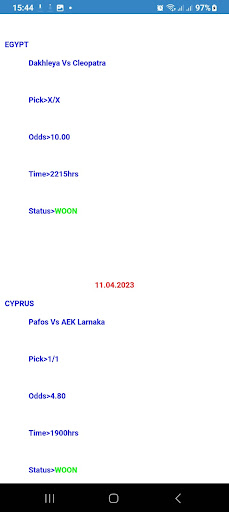 CHAMPIONS FIXED BETS