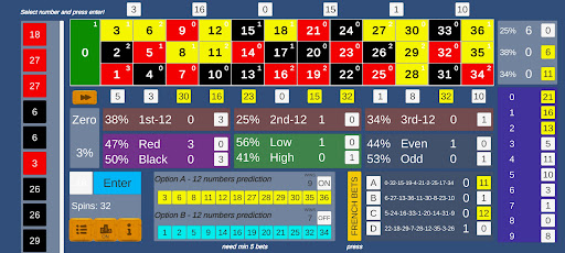 Roulette Tracker Advanced Screen 2