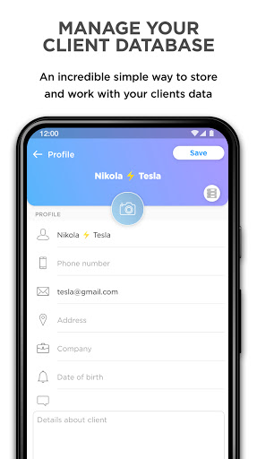 Clients — your client database Screen 2